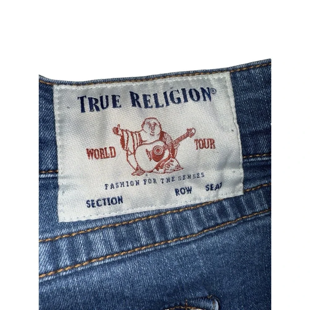 EUC True Religion Men’s Ricky Flap Raw Hem Shorts Relaxed Straight Size 42